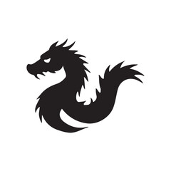 black dragon vector illustration