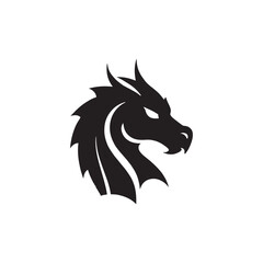 Dragon Black White Silhouette