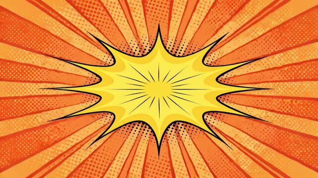 Comic Style Explosion Background &ndash; Pop Art Burst