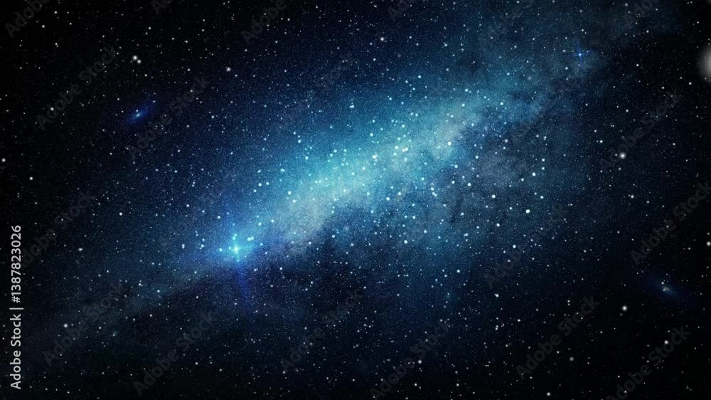 Canvas Prints galaxy space background camera flying through the galaxy and nebula.