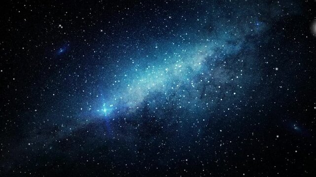 Galaxy space background camera flying through the galaxy and nebula.