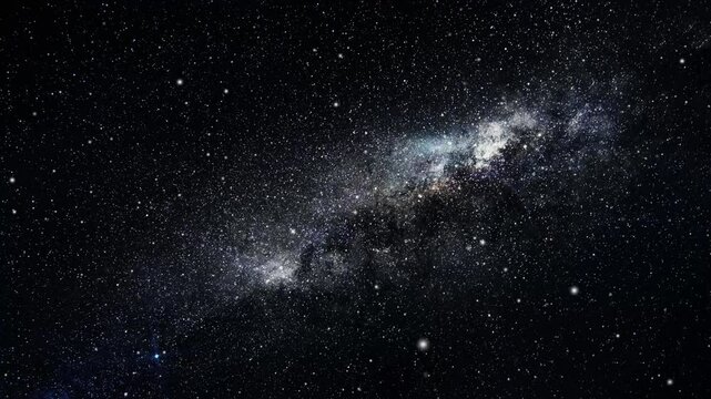 Galaxy space background camera flying through the galaxy and nebula.