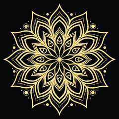  Pattern in the form of a mandala. Henna tattoo mandala. Mehndi style. Decorative pattern in oriental style. Coloring book page.