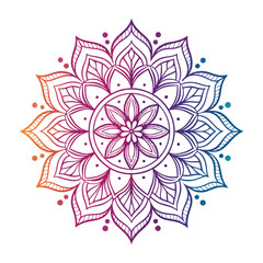  Pattern in the form of a mandala. Henna tattoo mandala. Mehndi style. Decorative pattern in oriental style. Coloring book page.