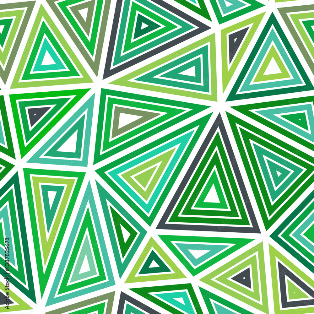 Poster triangle shapes background. big triangles size. multiple repeated inner triangles. multicolored styl