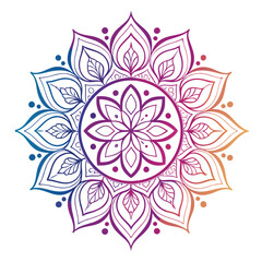  Pattern in the form of a mandala. Henna tattoo mandala. Mehndi style. Decorative pattern in oriental style. Coloring book page.
