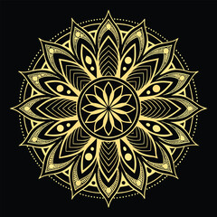  Pattern in the form of a mandala. Henna tattoo mandala. Mehndi style. Decorative pattern in oriental style. Coloring book page.