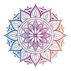  Pattern in the form of a mandala. Henna tattoo mandala. Mehndi style. Decorative pattern in oriental style. Coloring book page.