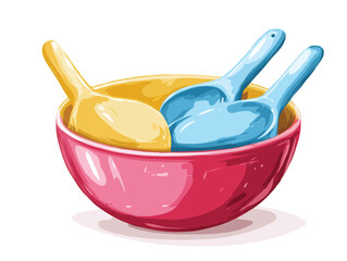  bowl vector illustration isolated on white background