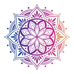  Pattern in the form of a mandala. Henna tattoo mandala. Mehndi style. Decorative pattern in oriental style. Coloring book page.