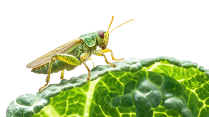 grasshopper on a leaf
