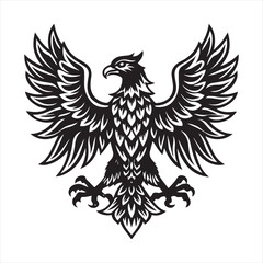 Obraz premium Eagles Silhouette Vector Set Free Vector