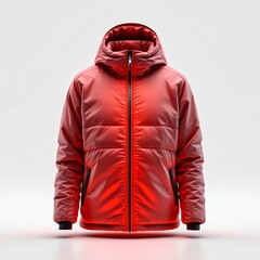 Heat-regulating smart jacket on white background