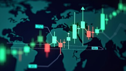 Dashboard graph of forex statistics, business and financial analytics, profit and cost rate