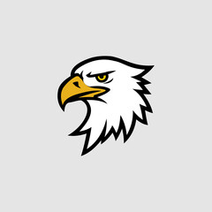 Obraz premium This eagle vector logo features a clean and sharp design with strong lines, representing strength, precision and forward-thinking vision.
