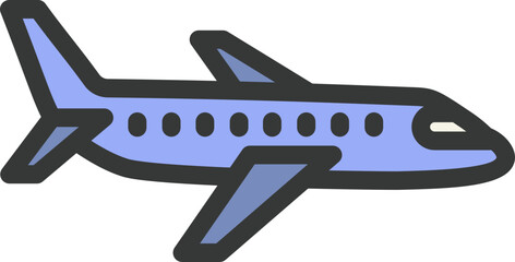 Airplane Filled Line Icon