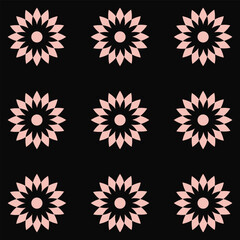 Floral Vector Pattern. Two-color bright spring Flower Ornament for wallpaper wrapping paper background fabric Vector seamless pattern with decorative flowers - design element for web or print.