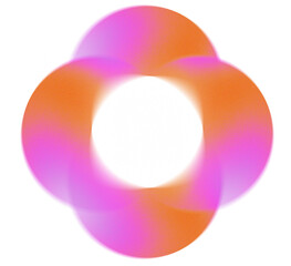 Abstract gradient orange pink png asset 