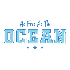 Retro Summer In Varsity Style T-shirt Design, As Free As The Ocean SVG, Summer In Varsity, Summer t-shirt