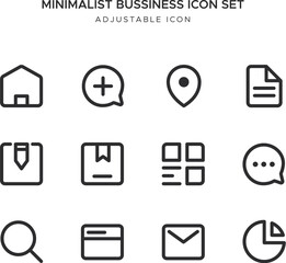 Minimalist bussiness icon set