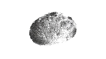 A black and white fingerprint.