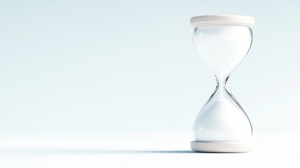 Clear hourglass, minimalist design