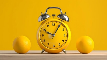 yellow alarm clock
