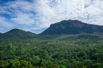 mountain landscape with clouds