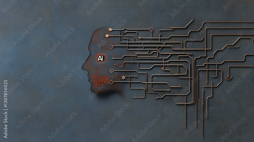 Poster conceptual representation of artificial intelligence and technology
