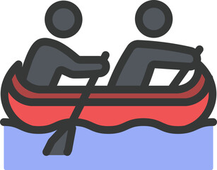 Canoe Filled Line Icon