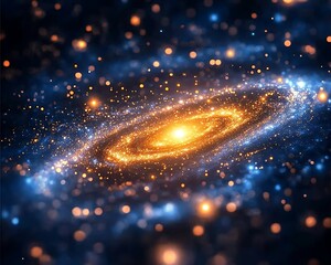 Spiral Galaxy in Cosmic Space