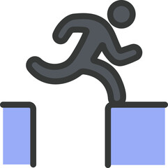 Parkour Filled Line Icon