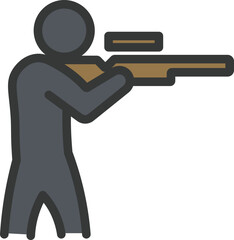 Shooting Filled Line Icon
