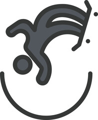 Skatebording Filled Line Icon
