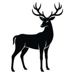 Obraz premium deer silhouette vector