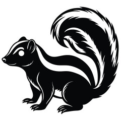 Adobe Illustrator ArtwSkunk animal cartoon icon vector illustration graphic designrk