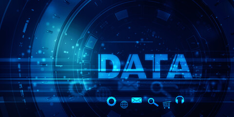 2d illustration Data against white abstract angular design