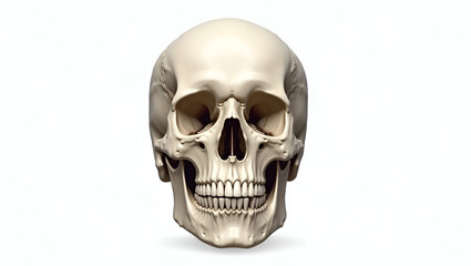 Obraz premium Highly Detailed Realistic Illustration of a Human Skull