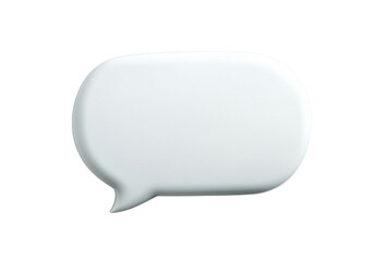 White Speech Bubble on transparent background