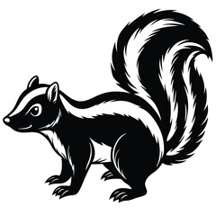 Adobe Illustrator ArtwSkunk animal cartoon icon vector illustration graphic designrk