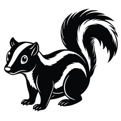 Adobe Illustrator ArtwSkunk animal cartoon icon vector illustration graphic designrk