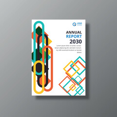 Annual report cover page design templates