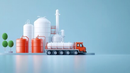 LPG factory with modular infrastructure, compact storage units, and advanced safety protocols