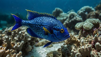Blue Tang fish in ocean