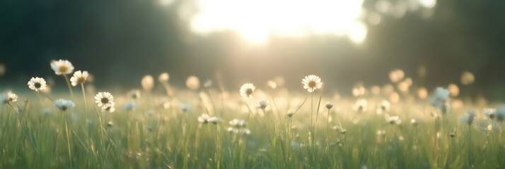 Obraz premium Sunrise Meadow Blooms