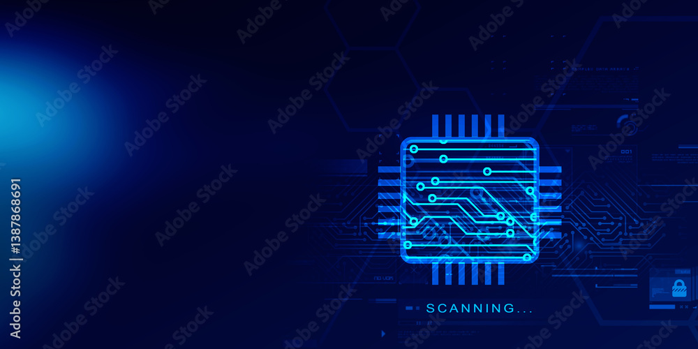 Poster 2d rendering lock protected microchips