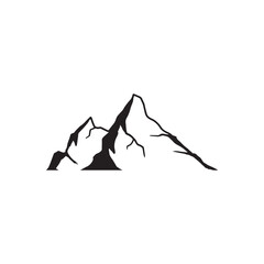 Minimalist Mountain silhouette landscape Illustration