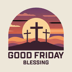 Good Friday Blessing with Crosses at Sunset