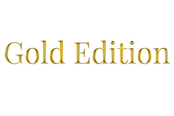 Gold Edition Gold Text. Business word made of gold. Elegant Golden Text.
