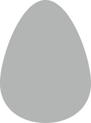 Whole egg silhouette icon in solid black
